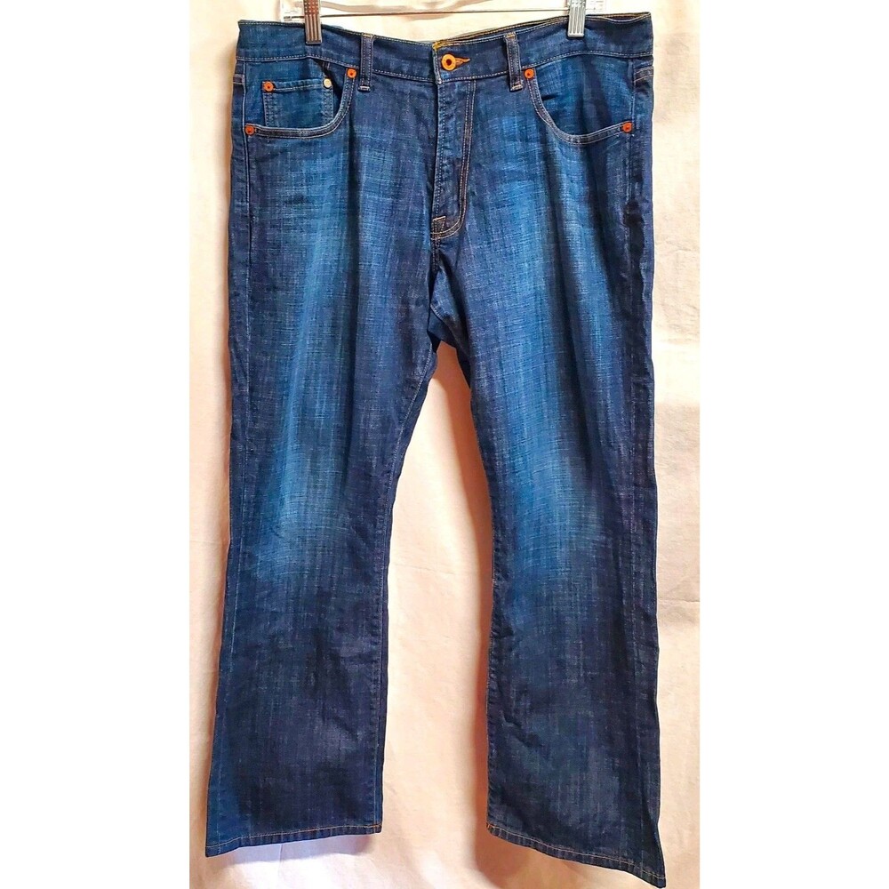 Lucky Brand Men's 221 Blue Denim Bootcut medium/dark wash jeans 36